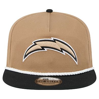 Men's New Era Khaki/Black Los Angeles Chargers Desert Golfer Snapback Hat