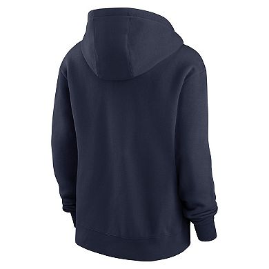 Women's Nike College Navy Seattle Seahawks Wordmark Club Fleece Pullover Hoodie