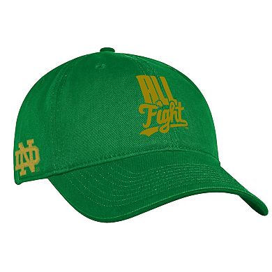 Men's Under Armour Kelly Green Notre Dame Fighting Irish Washed Performance Cotton Adjustable Hat