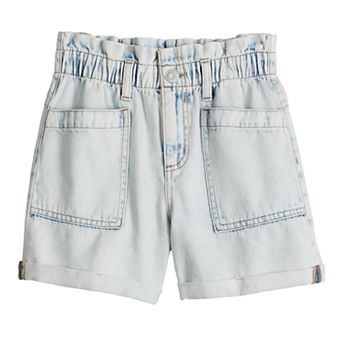 Girls 6-20 SO® High-Rise Paperbag Denim Shorts in Regular & Plus Size