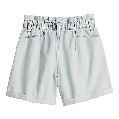 Girls 6-20 SO® High-Rise Paperbag Denim Shorts in Regular & Plus Size
