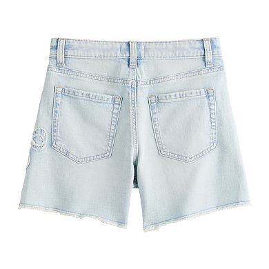 Girls 6-20 SO® High Rise Relaxed Mid Length Denim Shorts in Regular & Plus Size