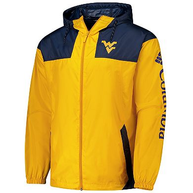 Men's Columbia Gold West Virginia Mountaineers Flash Challenger II Omni-Shade Full-Zip Windbreaker Jacket