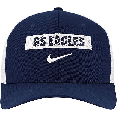 Men's Nike Navy Georgia Southern Eagles 2024/25 Sideline Rise Trucker Adjustable Hat