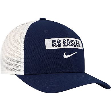 Men's Nike Navy Georgia Southern Eagles 2024/25 Sideline Rise Trucker Adjustable Hat