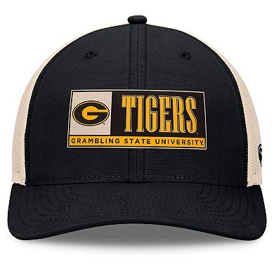 Men's Top of the World Black/Natural Grambling Tigers Bennett Trucker Adjustable Hat