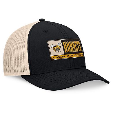 Men's Top of the World Black/Natural Alabama State Hornets Bennett Trucker Adjustable Hat