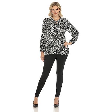 Women's Printed Peasant Blouse