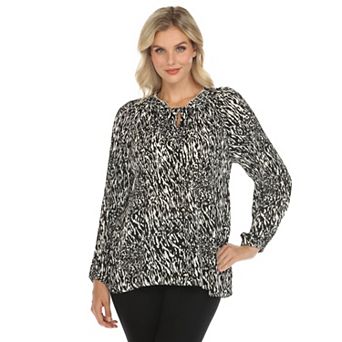 Women's Printed Peasant Blouse