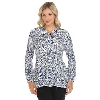 Women's Printed Peasant Blouse