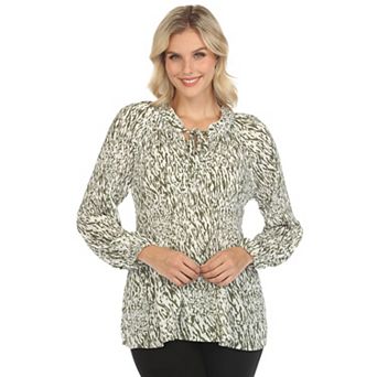 Women's Printed Peasant Blouse