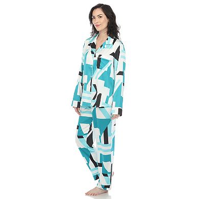 Women's Printed Satin Pajama Set