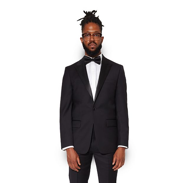Wool Tuxedo Jacket Satin Peak Lapel