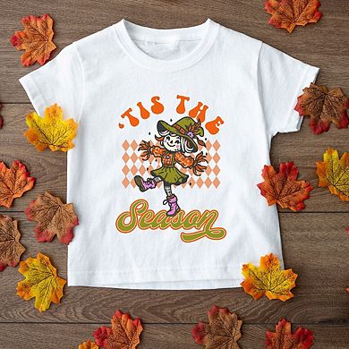 Tis The Season Scarecrow Toddler Short Sleeve Graphic Tee