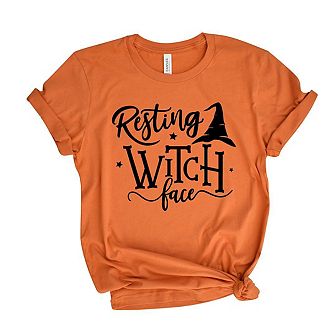 Resting Witch Face Short Sleeve Graphic Tee
