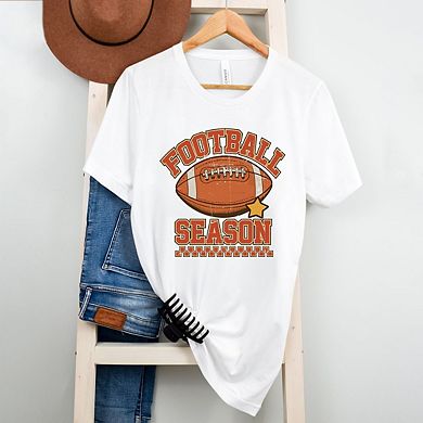 Football Season Star Short Sleeve Graphic Tee