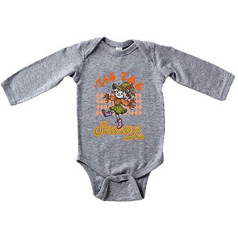 Tis The Season Scarecrow Baby Long Sleeve Bodysuit