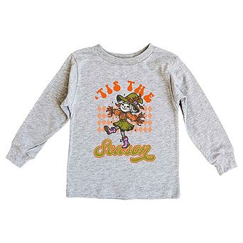 Tis The Season Scarecrow Toddler Long Sleeve Graphic Tee