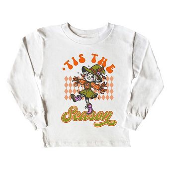 Tis The Season Scarecrow Toddler Long Sleeve Graphic Tee