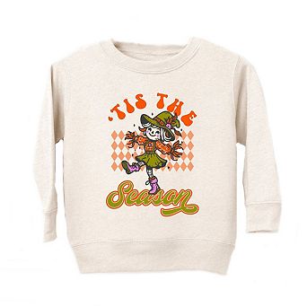 Tis The Season Scarecrow Toddler Graphic Sweatshirt