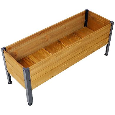 Elevated Wooden Garden Planter Box Raised Bed Outdoor Herbs Vegetables Flowers