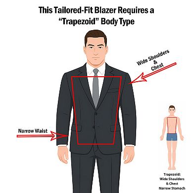 Men's Tailored-fit Windowpane Sport Coat Only