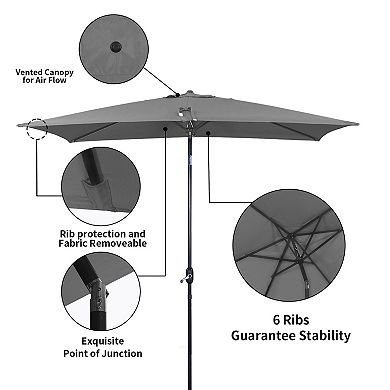 Casainc 10 Ft.patio Umbrella Market Tilt Without Base