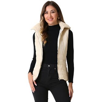 Quilted Jacket for Women's Sleeveless Winter Hoodie Vest
