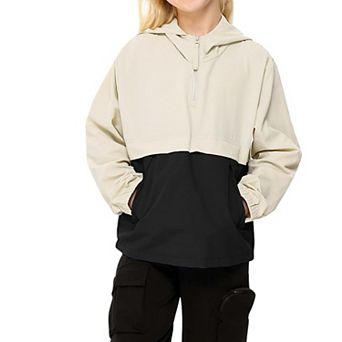 Girls Packable Rain Jacket Waterproof Hooded Raincoats Windproof Size 3-12Y