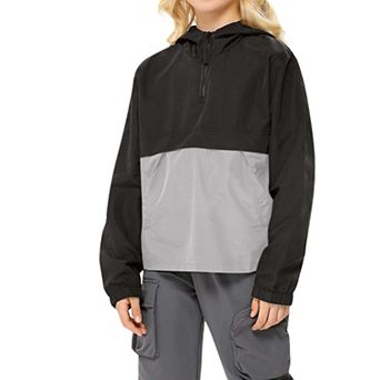 Girls Packable Rain Jacket Waterproof Hooded Raincoats Windproof Size 3-12Y