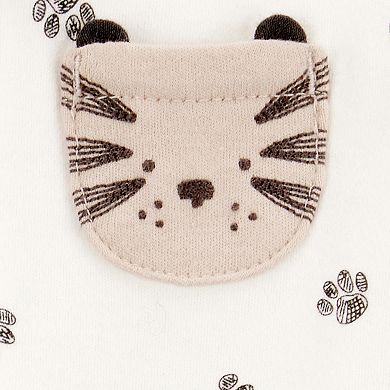 Baby Carter's Tiger Print 2-Way Zip Cotton Sleep & Play Pajamas
