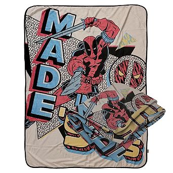 Marvel Deadpool Made In The 90s Softest Comfy Throw Blanket For Adults & Kids, Measures 60 X 45 Inch