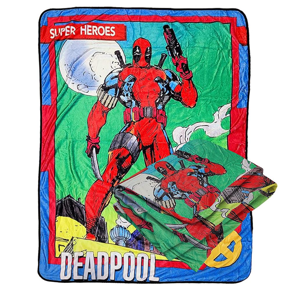 Marvel Deadpool Fleece Throw Blanket, Measures 60 X 45 Inches
