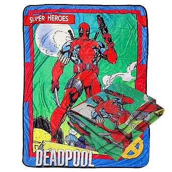 Marvel Deadpool Fleece Throw Blanket, Measures 60 X 45 in