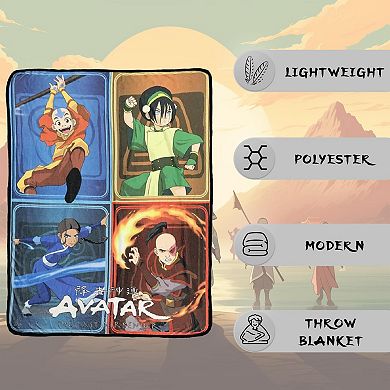 Avatar The Last Airbender Fleece Throw Blanket For Adults & Kids, 60 X 45 Inch