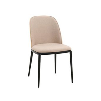Leisuremod Tule Modern Dining Side Chair With Velvet Seat And Powder-coated Steel Frame