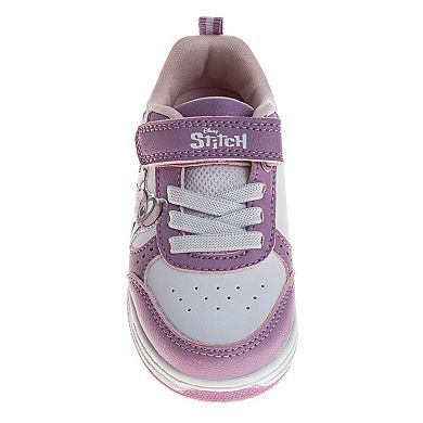 Disney's Lilo & Stitch Angel and Stitch Toddler Girls' Hook and Loop Skate Style Sneakers