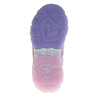 Disney's The Little Mermaid Toddler Girls' Hook and Loop Light-Up Fashion Sneakers