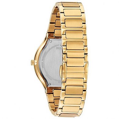 Bulova Futuro Millennia Men's Gold Tone Stainless Steel Diamond Accent Bracelet Watch