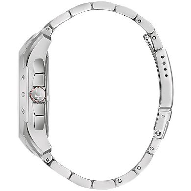 Bulova Men's Marine Star Stainless Steel White Dial Chronograph Bracelet Watch