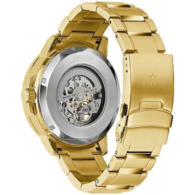 Bulova Men's Marine Star Automatic Gold Tone Stainless Steel Bracelet Watch