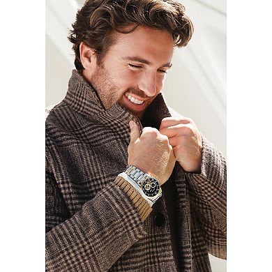 Bulova Men's Sutton Automatic Two-Tone Stainless Steel Open Aperture Bracelet Watch