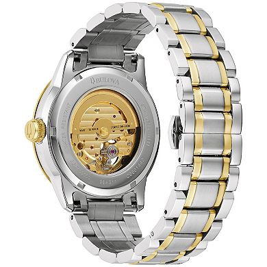 Bulova Men's Sutton Automatic Two-Tone Stainless Steel Open Aperture Bracelet Watch