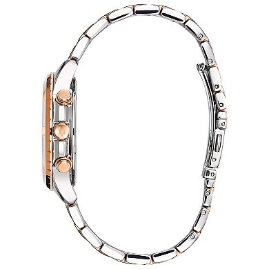 Bulova Women's Two-Tone Stainless Steel Chronograph Diamond Accent Bracelet Watch