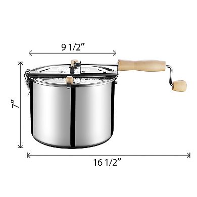 Stainless Steel Stovetop Popcorn Maker