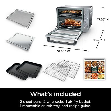 Ninja 12-in-1 DoubleStack XL Countertop Oven and Air Fryer, SmartFinish with DualZone technology - DCT601