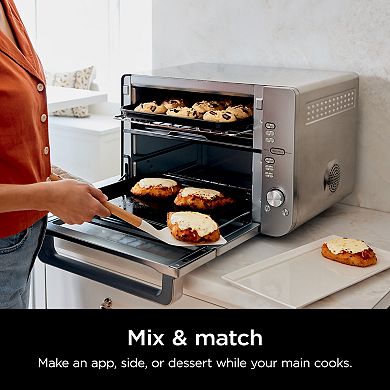 Ninja 12-in-1 DoubleStack XL Countertop Oven and Air Fryer, SmartFinish with DualZone technology - DCT601