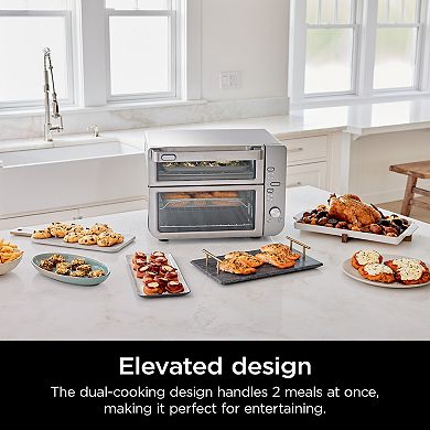 Ninja 12-in-1 DoubleStack XL Countertop Oven and Air Fryer, SmartFinish with DualZone technology - DCT601