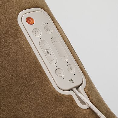 Sharper Image Shiatsu Luxe Chair Pad Heated Seat Topper Massager with Remote Control