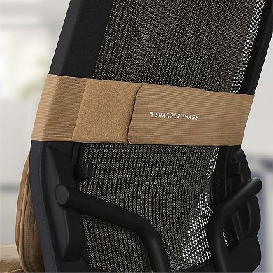 Sharper Image Shiatsu Luxe Chair Pad Heated Seat Topper Massager with Remote Control